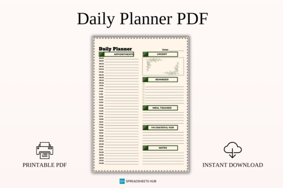 Download Daily Planner PDF Printable Bundle - Planner pdf Collection