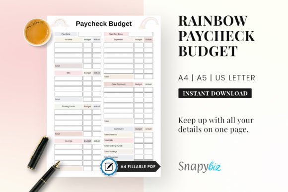 Download Paycheck Budget Printable Planner PDF - Planner pdf Collection