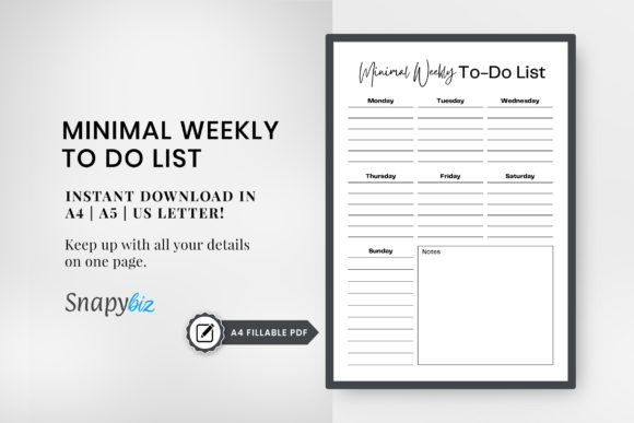 Download Weekly to Do List Printable Planner Pdf - Planner pdf Collection