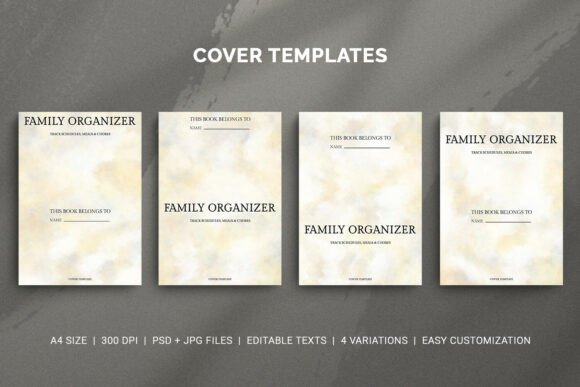 Download Family Organizer Cover Template Set - Cover Collection