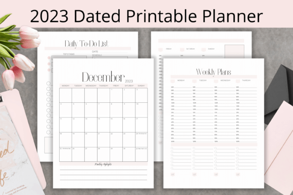 Download 2023 Calendar Printable, Planner PDF - Planner pdf Collection