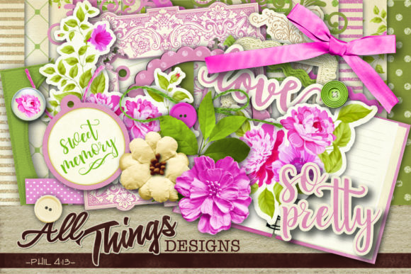 Download So Pretty Digital Scrapbook Kit - Scrapbook Collection